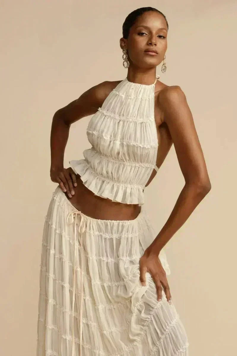 Niamh - Pleated Backless Top