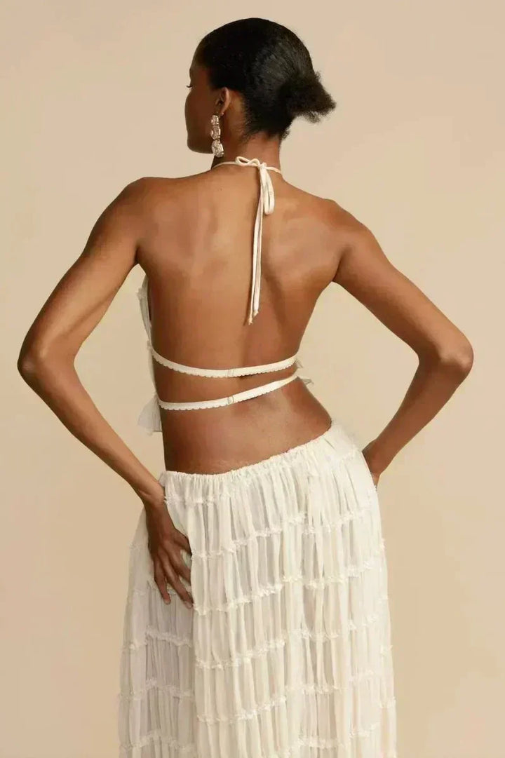 Niamh - Pleated Backless Top
