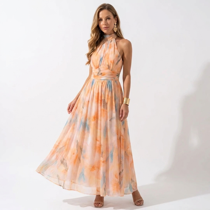 Sille - Halterneck Silk Dress