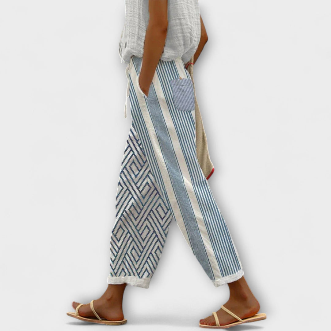 Órla - Wide-Leg Printed Pants
