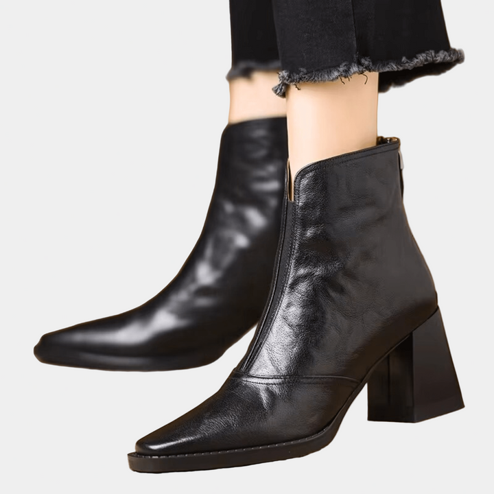 Saoirse - Elegant Ankle Boots with a Mid-Height Heel