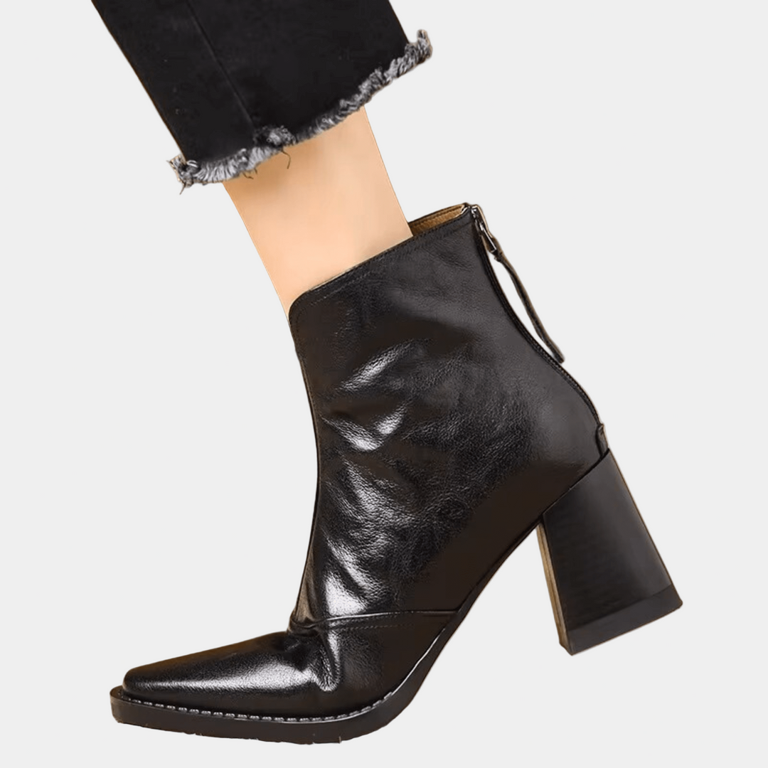 Saoirse - Elegant Ankle Boots with a Mid-Height Heel