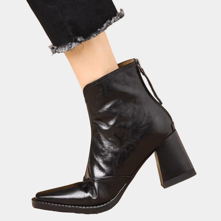 Saoirse - Elegant Ankle Boots with a Mid-Height Heel