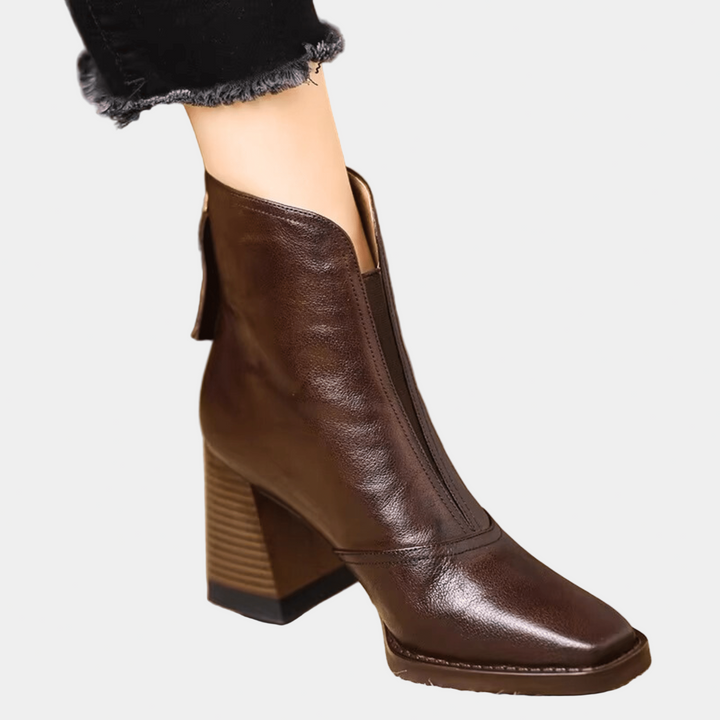 Saoirse - Elegant Ankle Boots with a Mid-Height Heel