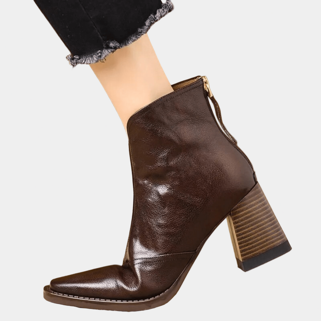 Saoirse - Elegant Ankle Boots with a Mid-Height Heel