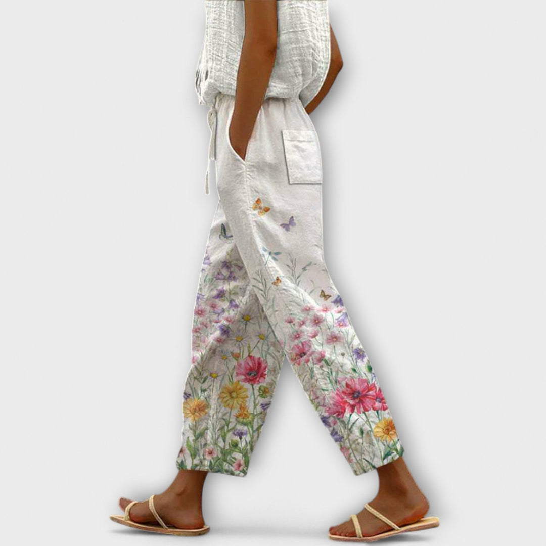Órla - Wide-Leg Printed Pants